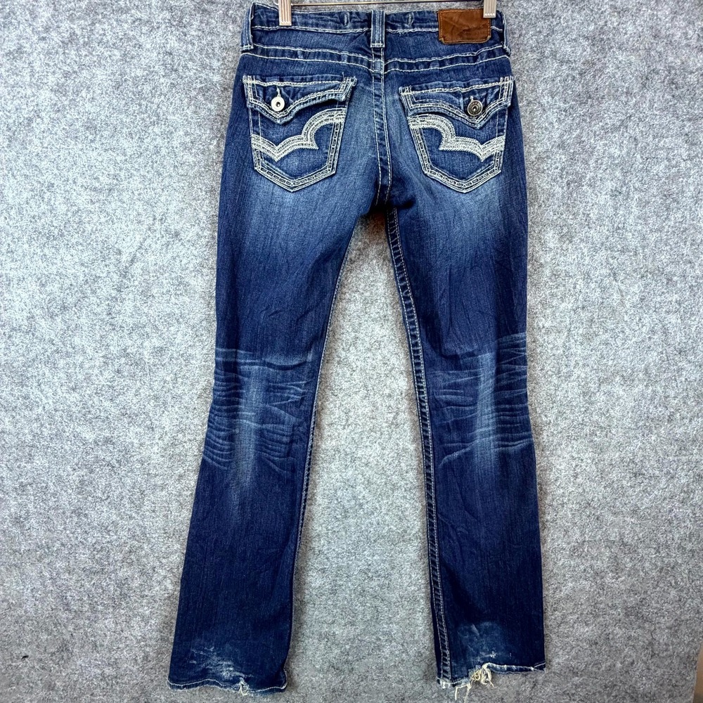 Big Star Casey‎ Jeans Womens 27L Blue Y2K Cowgirl Low Rise Blue Slim Fit Bootcut